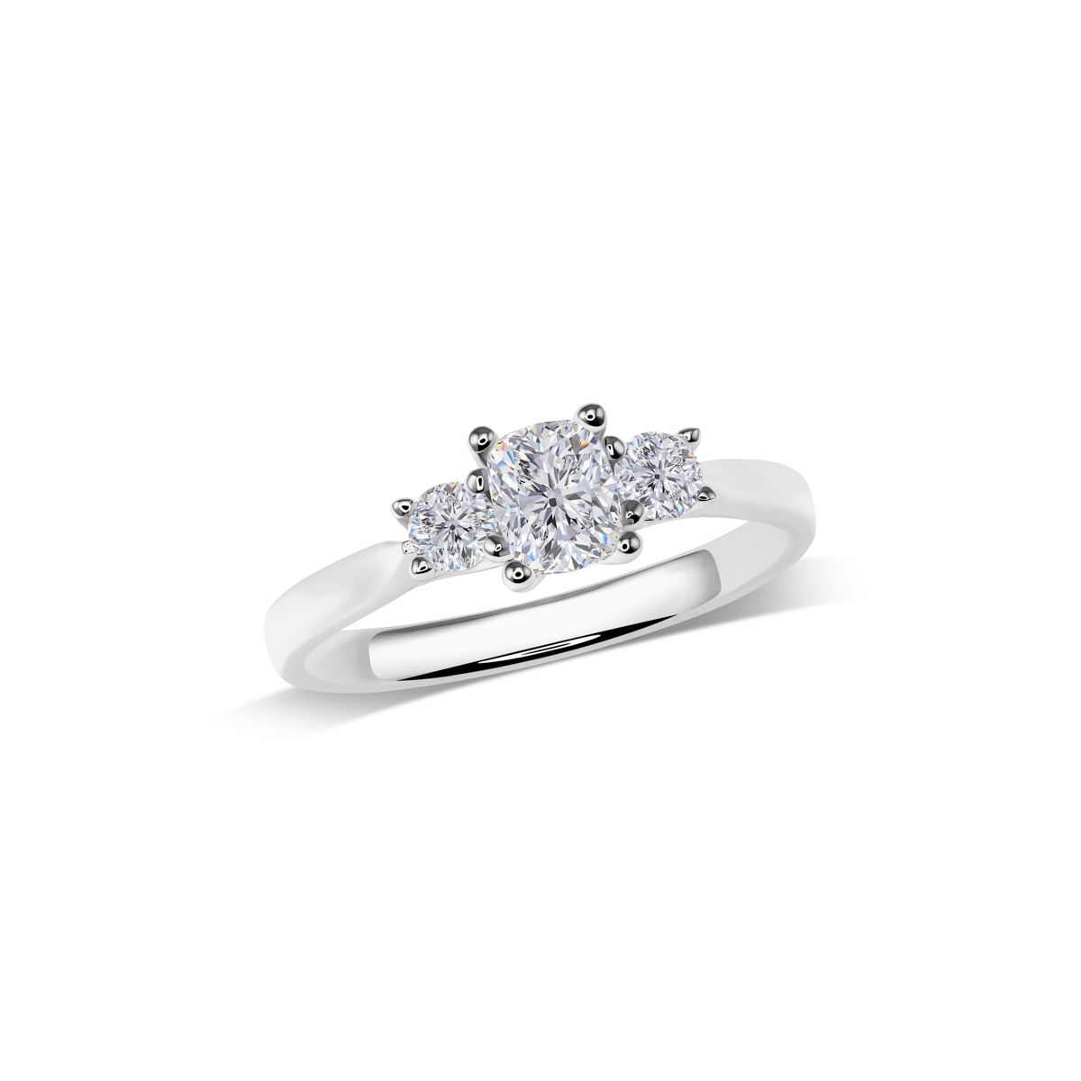 Trilogy-Ring mit Cushion Cut | R3-264