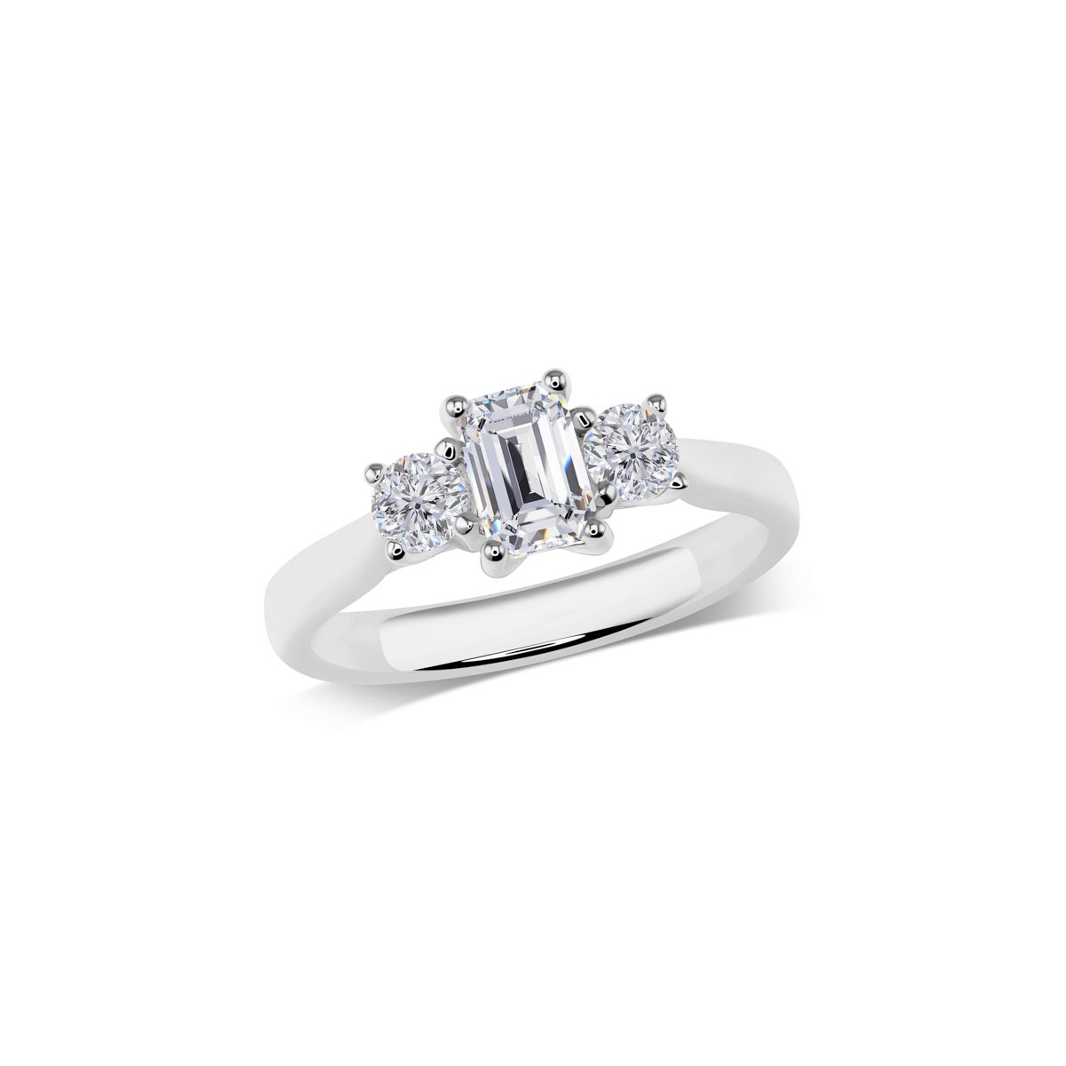 Trilogy-Ring mit Emerald Cut | R3-265