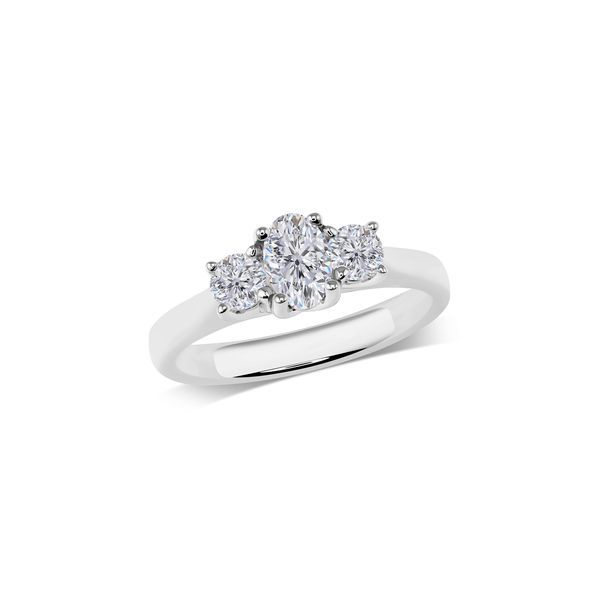 Trilogy-Ring mit ovalem Mittelstein | R3-266