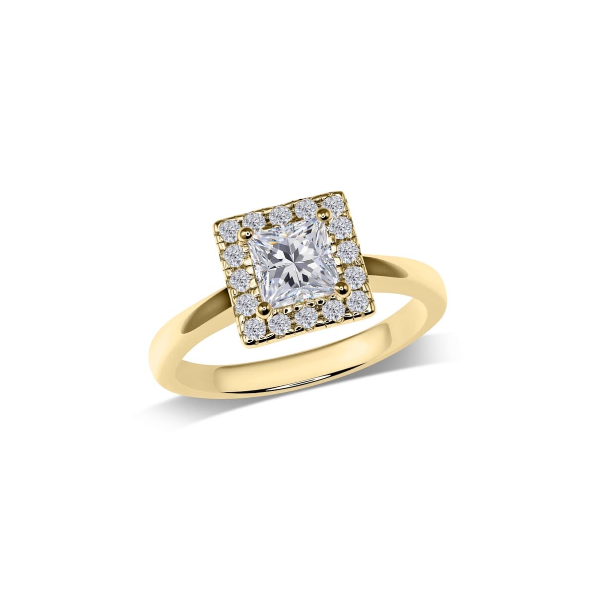 Halo-Verlobungsring Princess Cut | RC2114