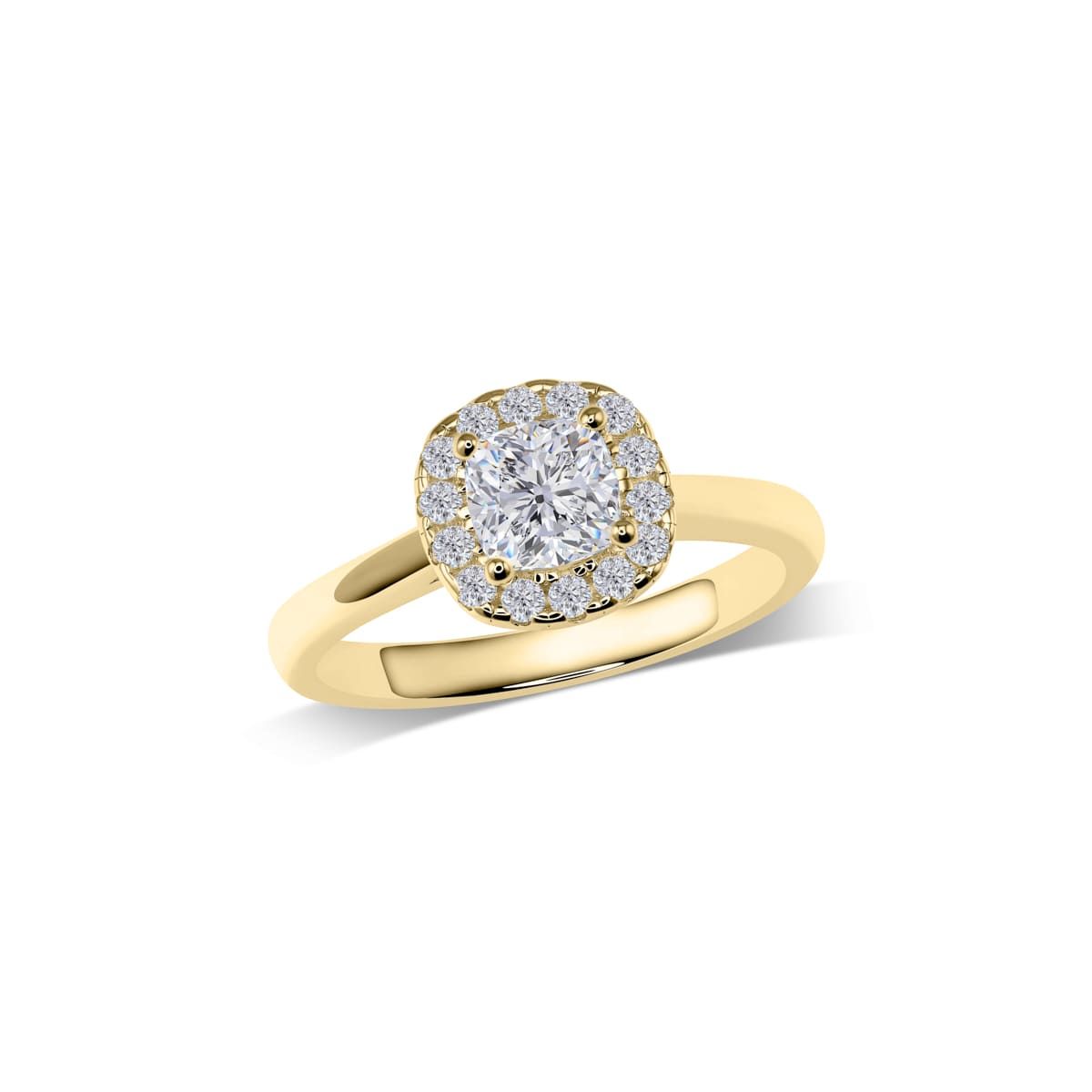 Halo-Verlobungsring Cushion Cut | RC2118