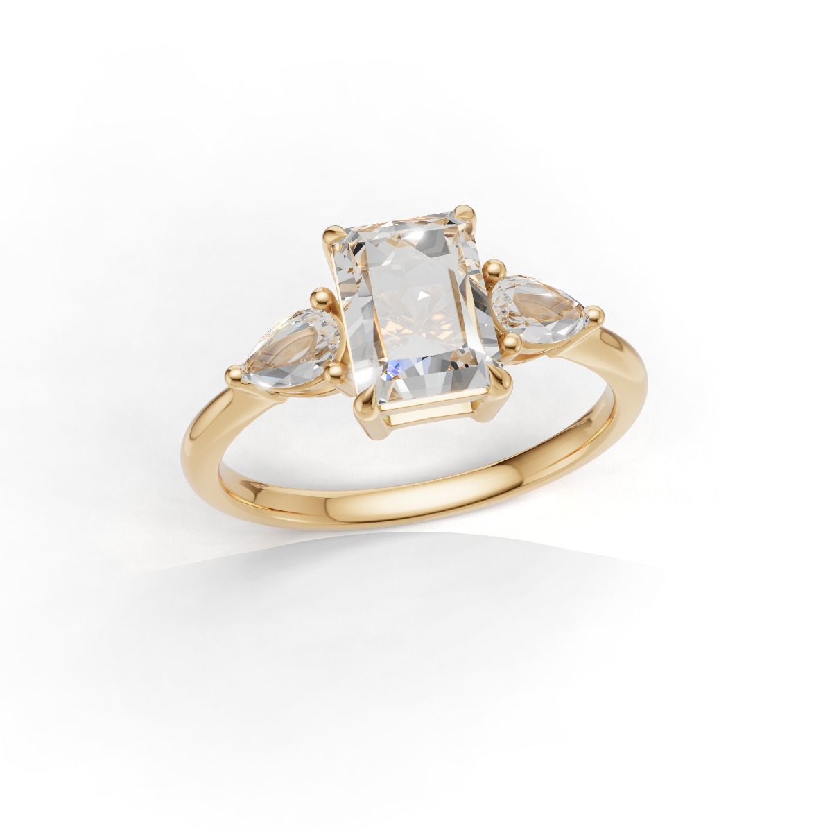 Verlobungsring Trilogy mit Pear-Cut TS1411