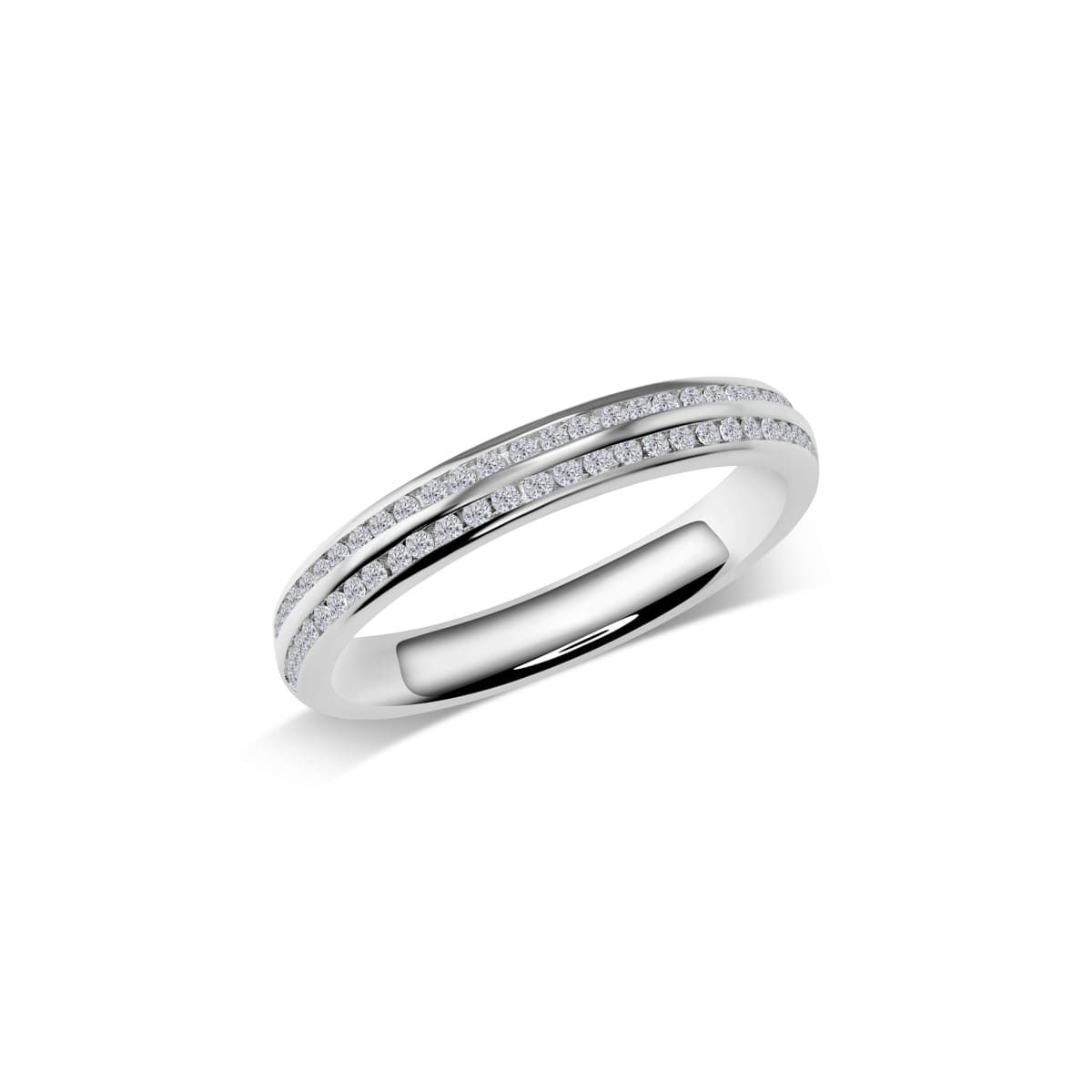 Doppelreihiger Memoire-Ring mit Brillanten | W55