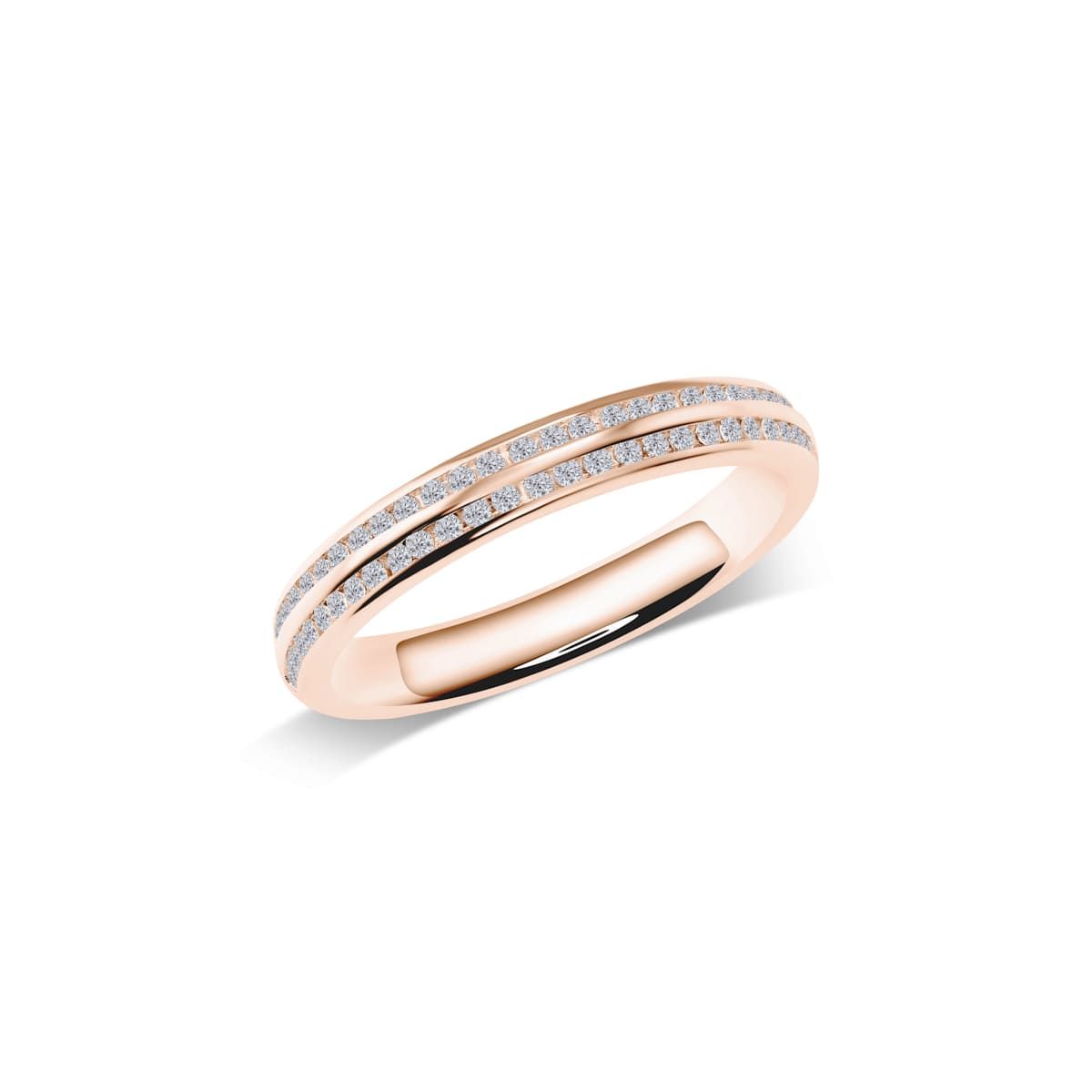Doppelreihiger Memoire-Ring mit Brillanten | W55