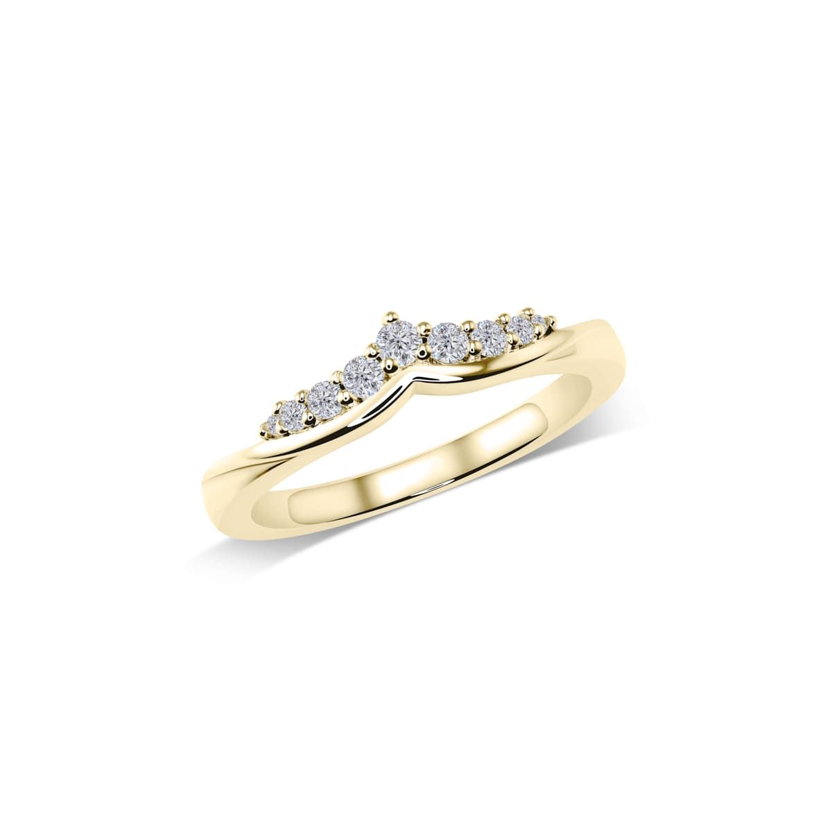 V-Ring mit einer Steinreihe | WS111
