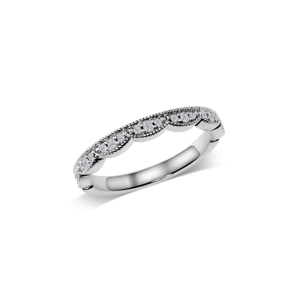 Vintage-Memoire-Ring mit Perlrand | WS157B