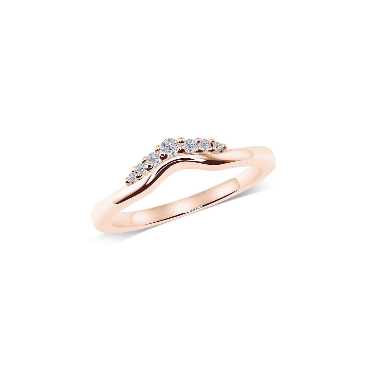 Geschwungener Ring mit Steingruppe | WS57