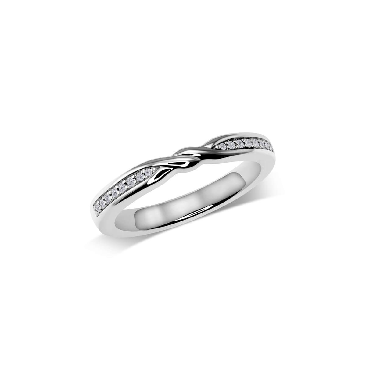 Ehering mit Knoten und Steinreihen | WS91