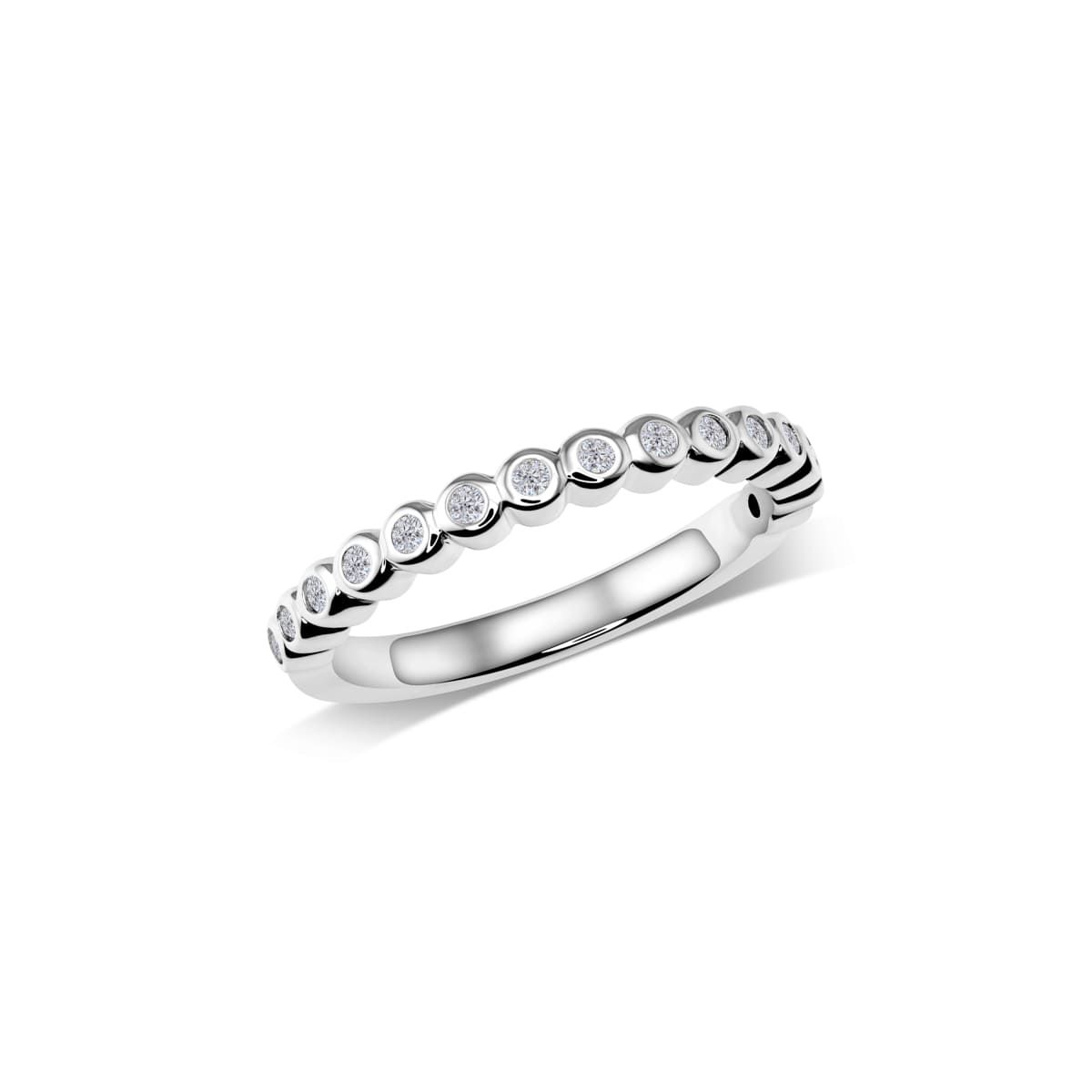 Memoire-Ring mit Steinen in Zargenfassung | WS97